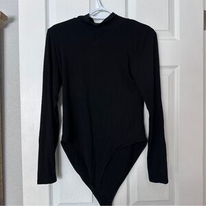 Black Long Sleeve Mock Neck Bodysuit